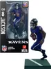 A product shot of a Lamar Jackson action figure in its packaging, alongside a separate shot of the figure on a display base. Anteprima dell’immagine prodotto