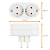 ORSEM 5x Mehrfachsteckdose Schutzkontakt Steckdosenadapter Produktbild-Vorschau 5