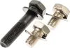 Three bolts with washers on a white background. Anteprima dell’immagine prodotto