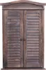 A wooden cabinet with louvered doors. Náhľad obrázku produktu
