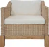 vidaXL Sessel mit Auflagen Natur Rattan -  Sessel Produktbild-Vorschau 3