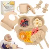 Siliconen Schalen Voor Kinderen Uil Beige 9 Elementen Productafbeelding-voorbeeld 1