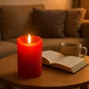 4x LED Echtwachs Kerzen Set mit Timer schwarzer Docht Produktbild-Vorschau 6