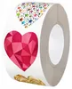 EDIBAZZAR | 500 adesivi a forma di cuore in rotolo, Anteprima dell’immagine prodotto 1