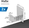 ECENCE 2x Handtuchhaken ohne Bohren selbstklebend gebürstet Produktbild-Vorschau 3