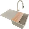 PRIMAGRAN Granitspüle Beige 78x50cm, Spülbecken 1 Becken + Produktbild-Vorschau 1