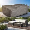 The top part of the image shows a piece of outdoor furniture covered by a protective cover, while the bottom part shows the furniture uncovered in a garden setting. Anteprima dell’immagine prodotto