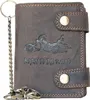Porte-monnaie Biker en cuir naturel Born to be wild avec Voir les images du produit 1