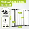 Bomi Treppenschutzgitter ohne Bohren, 103-111 cm, flacher Produktbild-Vorschau 2
