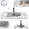 A collage of images showing a mop head with a microfiber cover, close-ups of the mop head's texture, and a product box. Podgląd zdjęcia produktu