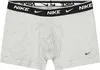 A pair of men's grey boxer briefs with a black waistband featuring the Nike logo. Produktbild-Vorschau