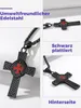 Edelstahl Tempelritter Kette mit Kreuz für Herren - Schwarz Produktbild-Vorschau 6