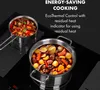 Close-up shots of two pots of stew being cooked on an induction hob. Náhľad obrázku produktu
