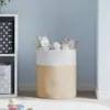 vidaXL Panier de rangement beige et blanc Ø38x46 cm Coton Voir les images du produit 3