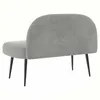 vidaXL Banc rembourré avec dossier, gris clair, 110 x 60 x Voir les images du produit 4