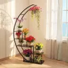 DanDiBo Blumenregal indoor 170 cm Hoch Metall Schwarz Produktbild-Vorschau 3
