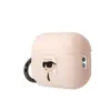 A pink AirPods Pro 2 case with a 3D Karl Lagerfeld head design. Produktbild-Vorschau