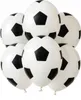 Palloncini 30cm calcio set di 6 palloncini bianchi/neri Anteprima dell’immagine prodotto 5