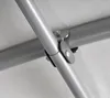 A close-up view of the metal frame and connectors of a shelter or tent. Produktbild-Vorschau