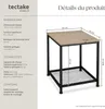 Table d’appoint DERBY 45,5x45,5x55,5cm - Bois clair Voir les images du produit 6