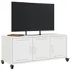 vidaXL TV-Schrank Weiß 100,5x39x43,5 cm Kaltgewalzter Stahl Produktbild-Vorschau 5