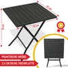 ONBEST Balkontisch klappbar | Schwarz | 56,5 x 62 cm | Produktbild-Vorschau 2