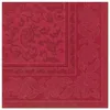 A close-up of a red patterned napkin. Voir les images du produit