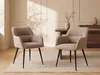 Stuhl 6er-Set - Stoff & Metall - Beige - HEKA Produktbild-Vorschau 2