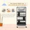 PawHut Przenośna 4-poziomowa klatka dla małych zwierząt Podgląd zdjęcia produktu 3