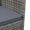 vidaXL Gartenstühle mit Kissen 4 Stk. Poly Rattan Grau Produktbild-Vorschau 5
