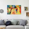 Italienischer Leinwand Leinwandbild - With a Yellow Jacket Produktbild-Vorschau 4