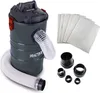 A workshop vacuum cleaner with accessories, including filters and adapters, is displayed against a white background. Produktbild-Vorschau