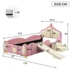 Merax Kinderbett 90x200 cm mit LED-Licht, Rutsche & Treppe, Produktbild-Vorschau 7