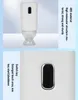 Collage of product images showing a white handheld vacuum pump and its switch key, with accompanying text descriptions. Náhľad obrázku produktu