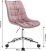 Happyment Sedia da ufficio ergonomica in velluto – Rosa – Anteprima dell’immagine prodotto 5