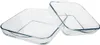 2 teiliges Auflauf Backform Set aus hochwertigem Glas eckig Produktbild-Vorschau 6