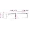 Design Möbel Hochbeet mit Einsatz Grau 120x45x25 cm Produktbild-Vorschau 8