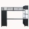 Hochbett mit Schreibtisch, Regal, Kleiderschrank und Produktbild-Vorschau 11