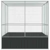 vidaXL Voliere Silbern 211x207x212 cm Stahl Produktbild-Vorschau 4