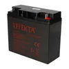 A black Effekta BT 12-18 rechargeable battery is shown against a white background. Produktbild-Vorschau
