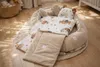 Premium BABYNEST SET 5 tlg. BEIGE Samt Velour/ Beige Produktbild-Vorschau 11