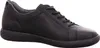 A black leather sneaker is shown from the side against a white background. Produktbild-Vorschau