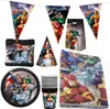 Justice League XXL-Set Partydeko-Set Raumdeko 62-lig Produktbild-Vorschau 1