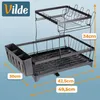 Vilde | Geschirr Abtropfständer Mit Auffangschale - Schwarz Produktbild-Vorschau 6
