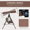 Outsunny Hollywoodschaukel Gartenschaukel 3-Sitzer mit Dach Produktbild-Vorschau 4