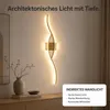 Akku Wandleuchte Innen 100cm 1Stk, Kabellos Wandlampe Gold Produktbild-Vorschau 5