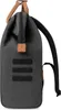 A side view of a dark gray backpack with brown leather accents. Anteprima dell’immagine prodotto
