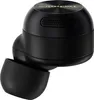 A close-up, studio shot of a single black wireless earbud. Produktbild-Vorschau