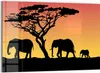 DEQORI Glasbild Echtglas 90x60 cm 'Afrikanischer Abend' Produktbild-Vorschau 1