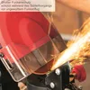 Close-up of a grinding wheel with sparks flying, showing a protective shield. Produktbild-Vorschau